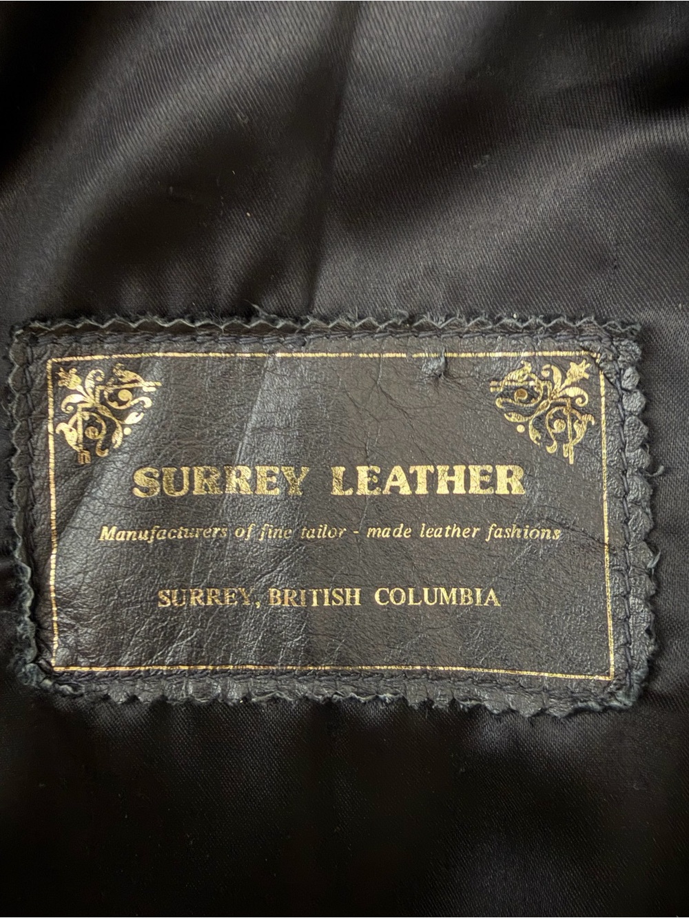 Vintage Surrey Leather Black Genuine Leather Racer Moto Jacket Canada - Picture 3 of 12